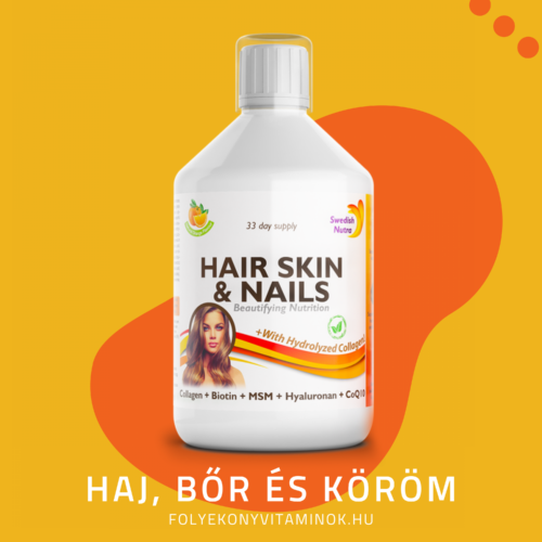 Folyekonyvitaminok.hu Swedish Nutra haj, bőr, köröm folyékony vitamin